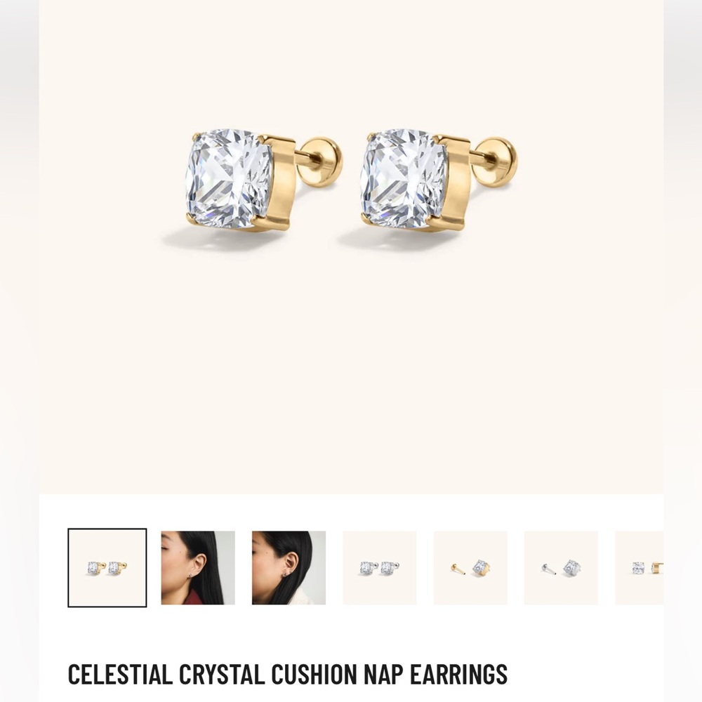NWT Maison Miru Celestial Crystal Cushion Nap Earrings